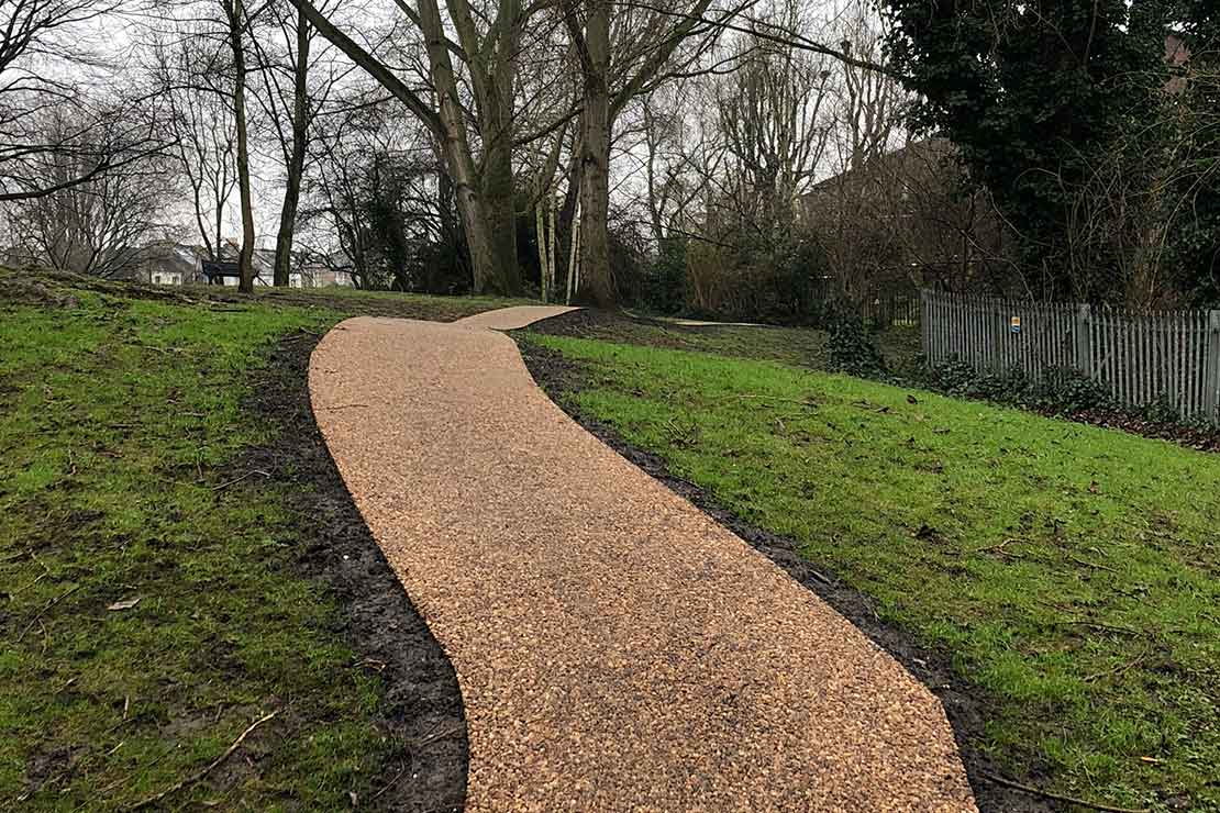 Resin bound paths at Leaders Gardens Putney