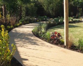 Resin bound decorative paving for Love Your Garden path