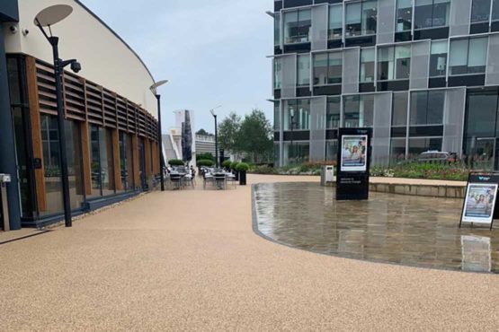 Resin bound surfacing for business park pathways
