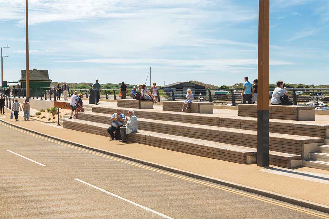 Resin bonded paths at Littlehampton seafront