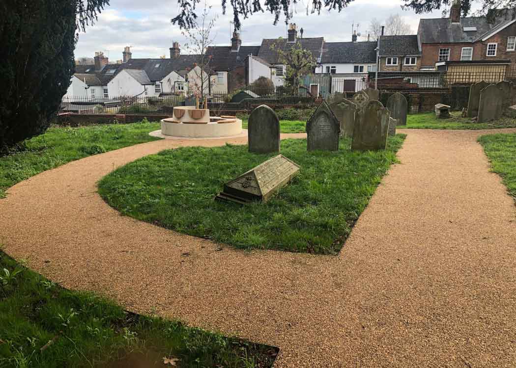Rectory Lane cemetery resin bound pathways