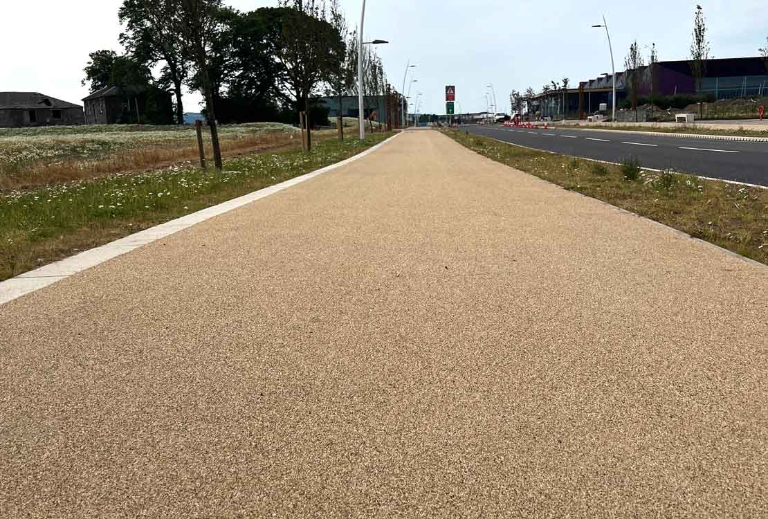 Resin bonded pathways for Glasgow Airport