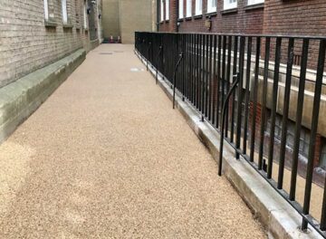 Resin bound for Cambridge University paths and ramps