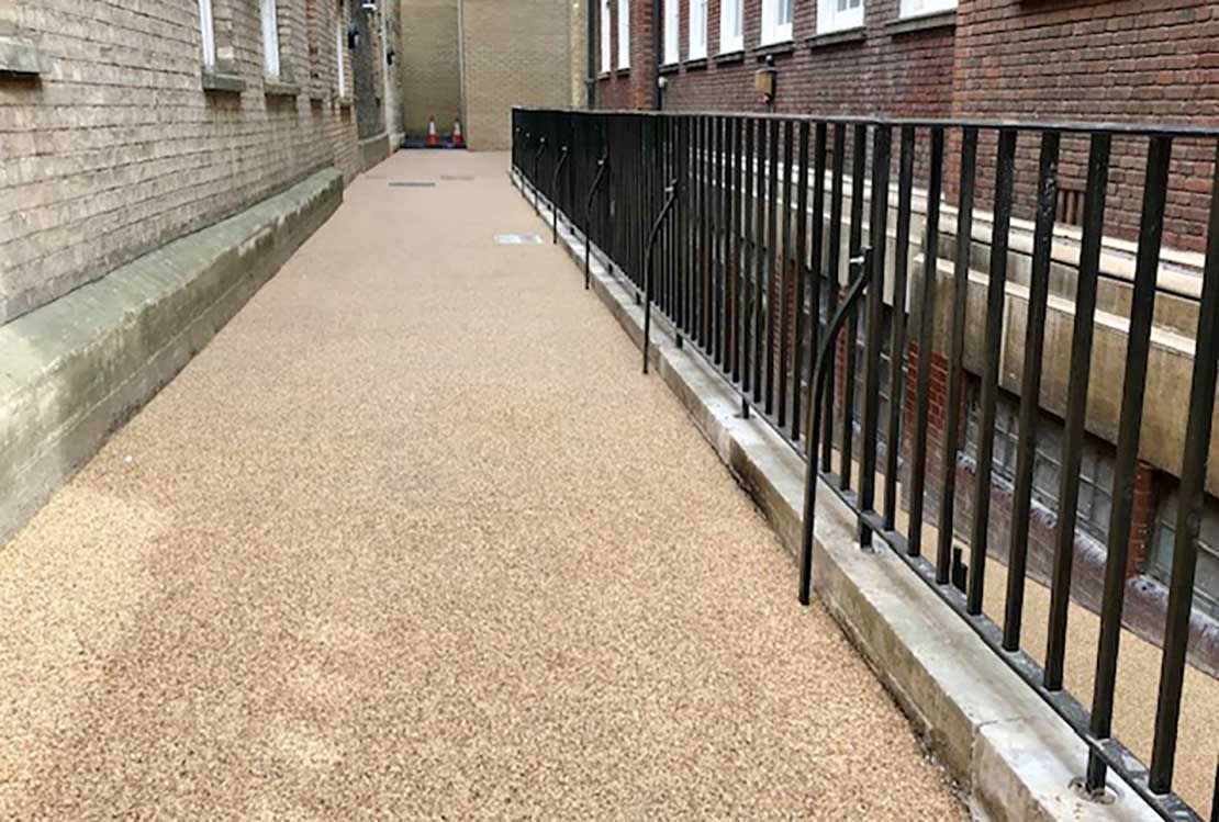 Resin bound for Cambridge University paths and ramps