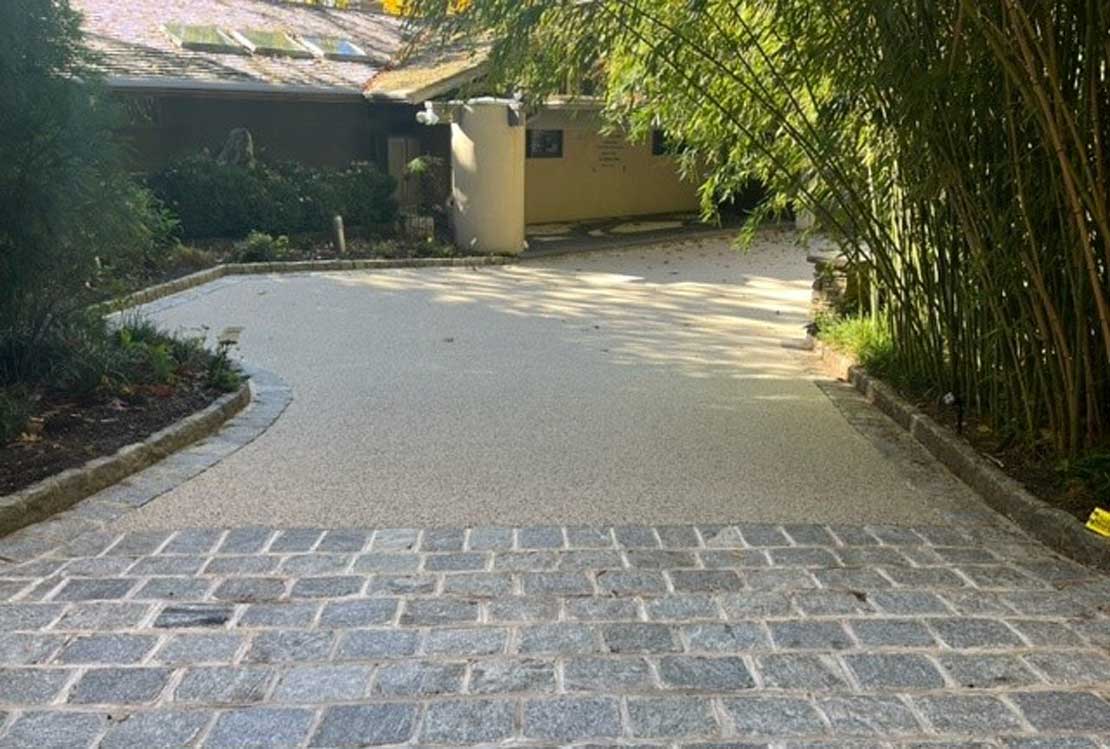 Resin bound Addaset permeable driveway in New Jersey