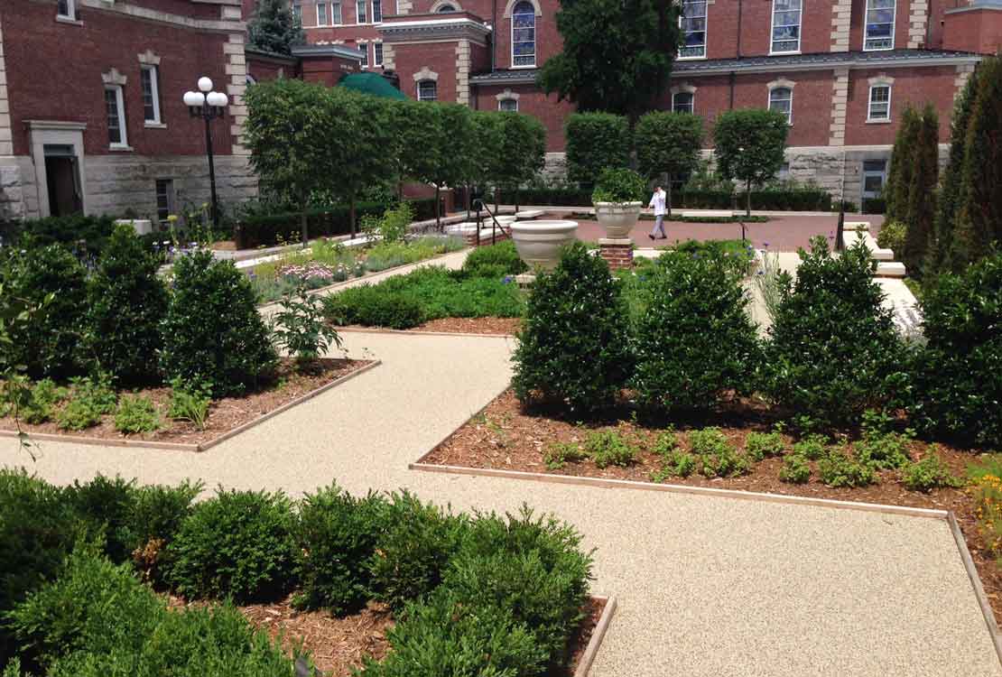 Addabound resin bound permeable paving for Culinary Institute of America, New York