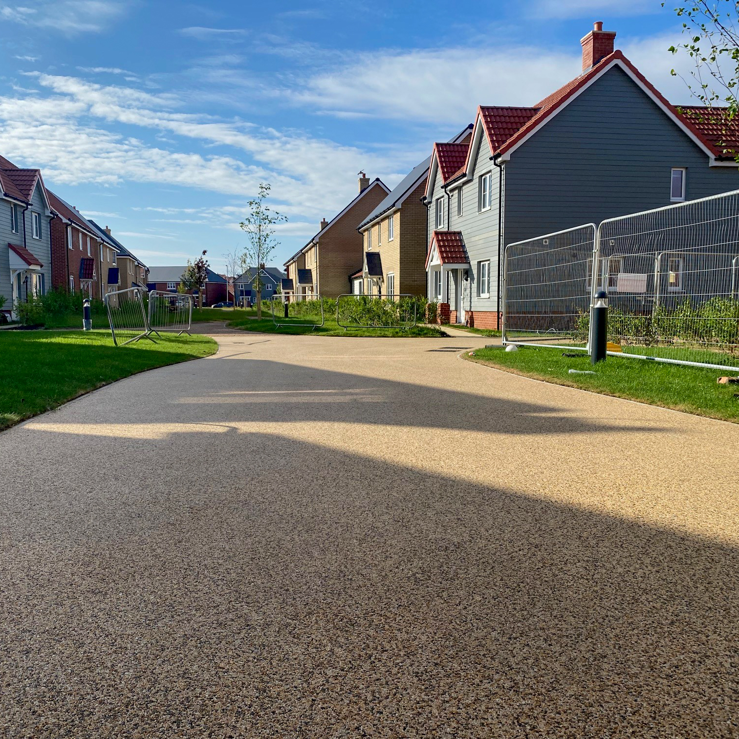 Addaset Maple Gold installation in a housing development.